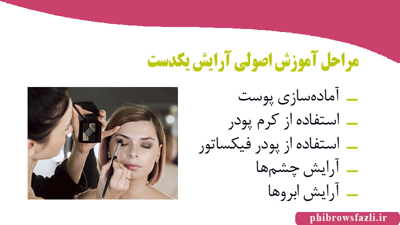 مراحل آموزش اصولی آرایش یکدست