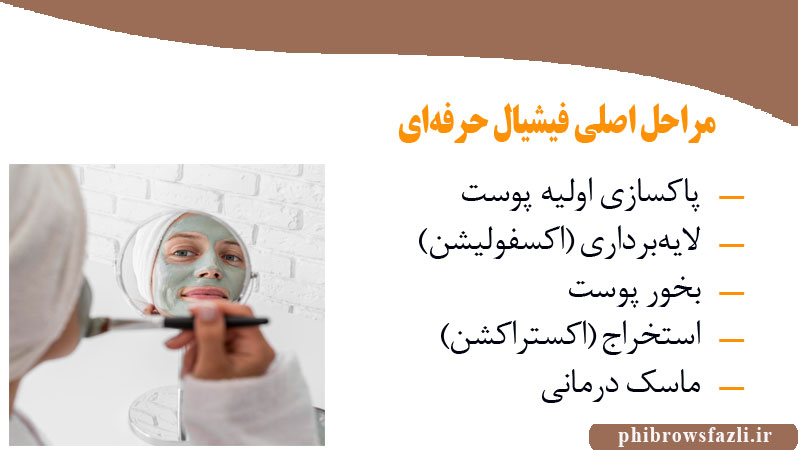 مراحل اصلی فیشیال حرفه‌ای