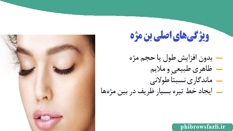 ویژگیهای اصلی بن مژه