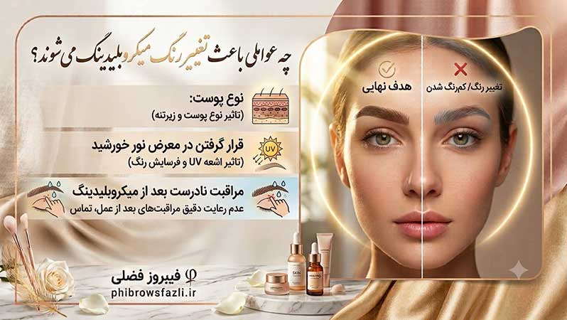 چه عواملی باعث تغییر رنگ میکروبلیدینگ میشوند؟