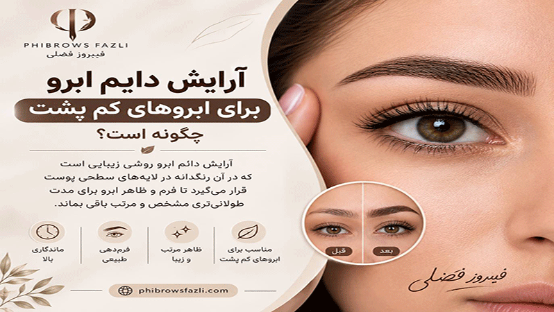 آرایش دائم ابرو برای ابروهای کم‌پشت چیست؟